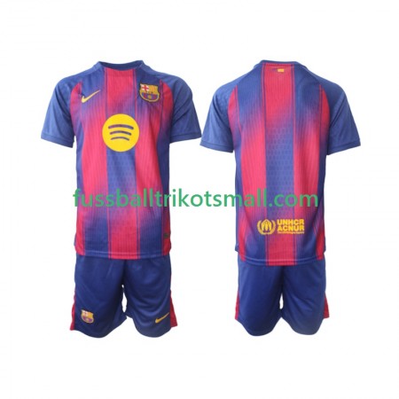 Fußballtrikots FC Barcelona Kinder 2025-2026 Kurzarm Heimtrikotsatz kaufen